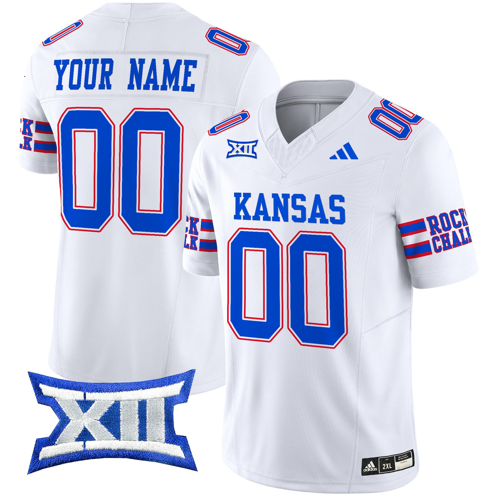 Men Kansas Jayhawks White 2024 Vapor Limited Custom NCAA Jersey->customized nfl jersey->Custom Jersey